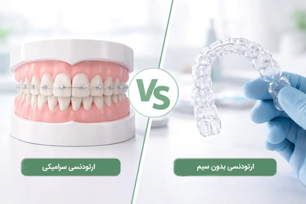 مقایسه با ارتودنسی سرامیکی